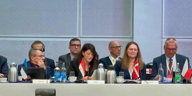 المشاط تلقى كلمة مصر بالجلسة العامة لمجلس محافظي البنك الأوروبى لإعادة الإعمار والتنمية