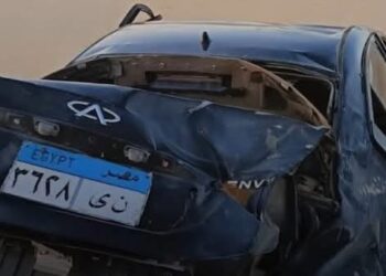 أول صورة لسيارة والد محمد الشناوي بعد وفاته في حادث سير