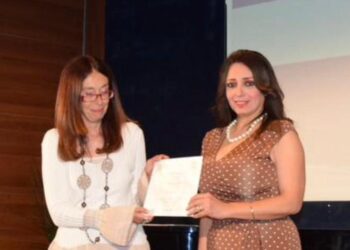 ‏رانيا يحيى تكرم البروفيسيرة باولا بوتسى بالاكاديمية بروما