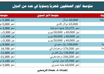 د حماد الرمحي يكتب: من راتب الصحفي المصري إلى نظيره الأجنبي أرقام تكشف عمق الفجوة
