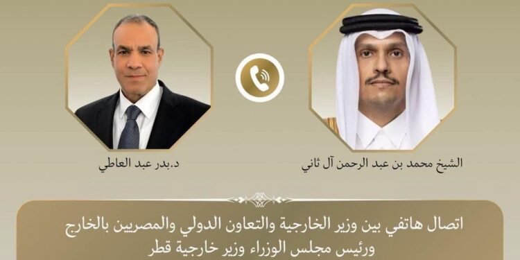 وزير الخارجية يبحث مع نظيره القطري العلاقات الثنائية والتطورات الإقليمية