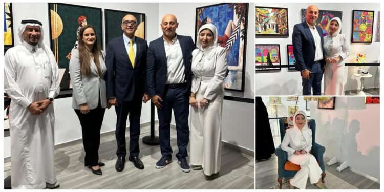 القنصل العام المصري بجدة أحمد عبد المجيد يفتتح معرض «سيلكا» للمعمارية شيرين قيشاوي في جدة